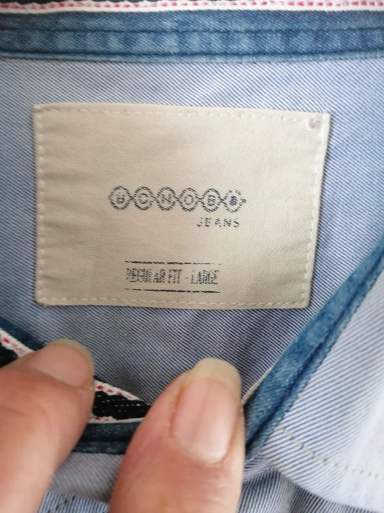 Camisa masculina tamanho G, jeans Bonobo, modelagem regular – photo 5